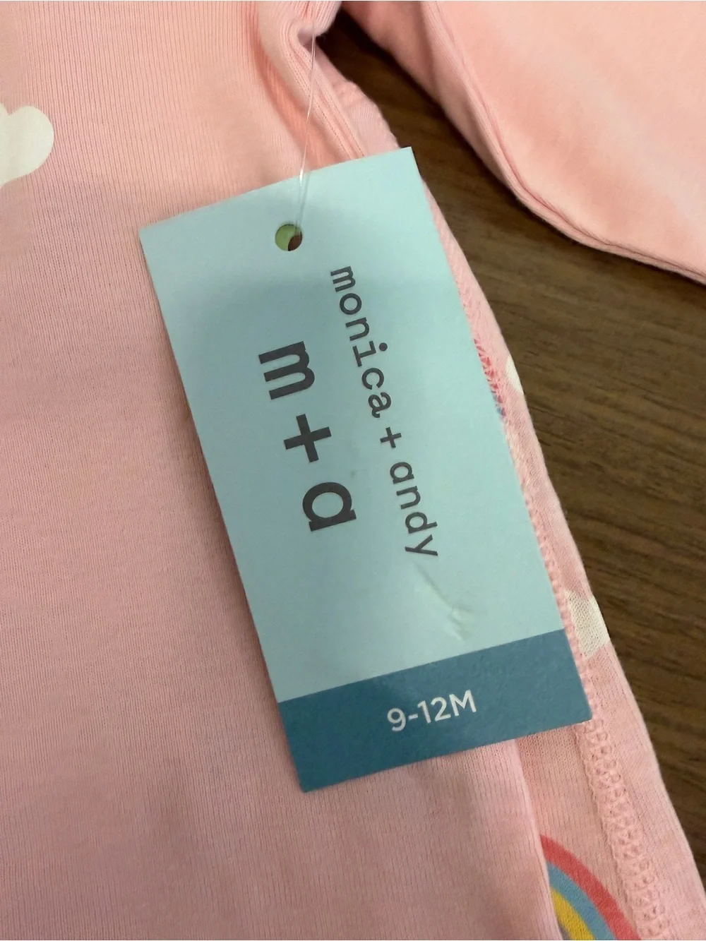 NWT Monica + Andy Organic The First Moves PINK RAINBOWS set (Set 9-12 months)